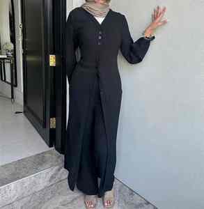 Abaya Musulmana Moderna Informal de Lujo para Mujer, Estilo Dubái, Modesta, Islámica, Ligera, Transpirable, Vestido Diario - Product Image 4