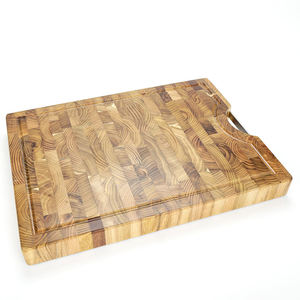 Tabla de cortar de madera de veta final premium con ranura para jugos y asa de agarre, tabla de picar de madera dura duradera para preparación de alimentos en la cocina - Product Image 4