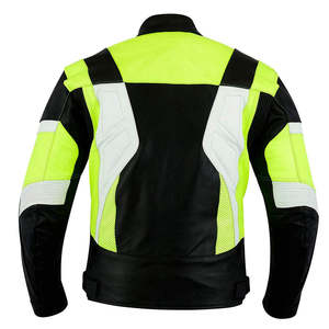 Blouson de moto homme tendance 2025, design personnalisé uni, couleurs vert, blanc, noir, nouveau style - Product Image 6