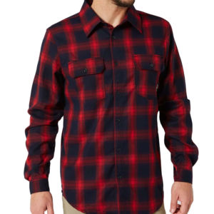 Camisa de Franela para Hombre, 100% Lana, Mangas Largas, Cierre de Cremallera y Botones, Bolsillos en el Pecho, Protección Interior de Malla, con Servicio OEM - Product Image 1