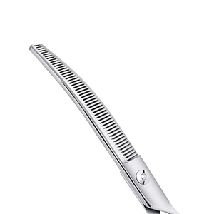 กรรไกรตัดแต่งขนโค้งสำหรับสุนัขและแมว สำหรับคนถนัดขวา ด้ามยาว ผลิตจากเหล็กกล้าไร้สนิม 4Cr13 กรรไกรตัดแต่งขนสัตว์เลี้ยงระดับมืออาชีพ - Product Image 2