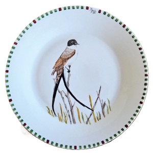 Plateau en métal émaillé, magnifiquement fait main, très vendu, pour la décoration de la maison, avec motif d'oiseaux et d'arbres imprimés, design Art Déco - Product Image 4