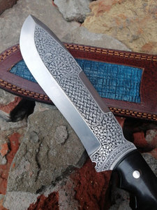 Couteau de chasse et de camping gravé à la main, couteau de bushcraft, couteau de survie, cadeau pour lui/elle, cadeau pour papa/anniversaire. - Product Image 3