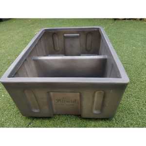 Plastic <b>Crate</b> Solid Box Stackable Logistic <b>Storage</b> Container Gray - Product Image 5