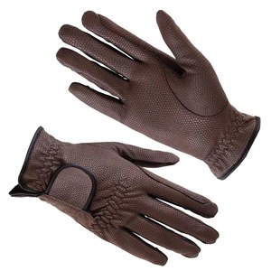 Custom Winter Horse Riding Gloves Printed Touch Screen Compatible Equestrian Leather Full <b>Finger</b> Gloves Wholesale Anti Slip - Product Image 2