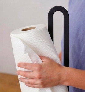 Support de serviettes en métal noir durable, parfait pour la salle de bain, la cuisine et les zones de lavage de bureau, fabriqué à la main - Product Image 5