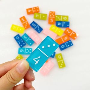 Resin crats dice dominoes <b>Puzzle</b> Children Board <b>Games</b> Eco-friendly Gift Box Red Custom Color Double 6 Domino <b>Game</b> Set - Product Image 1