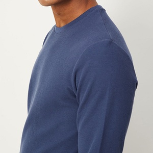 Custom Waffle Knit Cotton <b>Long</b> <b>Sleeve</b> T-Shirt <b>Men</b> Spring Casual <b>Top</b> OEM Wholesale BD - Product Image 2