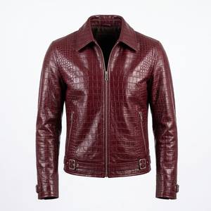 Blouson Bomber Unisexe en Cuir PU Gaufré avec Fermeture Éclair, Col Montant, Design Réversible, Respirant, Écologique, Protection Anti-UV - Product Image 4