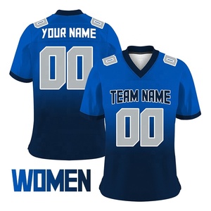 Servicio OEM, Venta al Por Mayor, Jersey de Fútbol Americano Personalizado para Hombre, Verano, 100% Poliéster, Transpirable, Protección UV, Secado Rápido, Manga Corta - Product Image 1