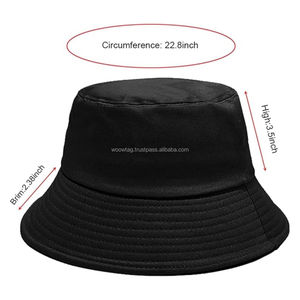 High Quality Factory Made 100 Percent Cotton White Bucket <b>Hat</b> <b>Cap</b> for Men Women Kids Made in Bangladesh - Product Image 3