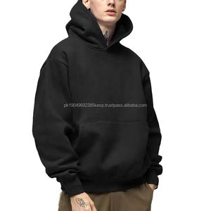 Sweat-shirt pour homme en polaire de haute qualité à capuche et fermeture éclair, poids lourd, polyester/coton, logo personnalisé brodé, vierge - Product Image 5