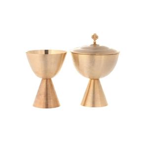 Ciborio y Cáliz Elegantes, Fundidos a Mano, Chapados en Oro, con Relieve, Hechos a Mano con Latón de Alta Calidad - Product Image 6