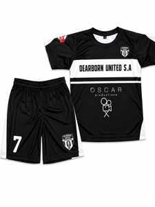 Conjunto de Camiseta de Fútbol Dearborn United S.A, Azul Sublimado, Secado Rápido, para Niños, Corte Regular, Manga Corta, Cuello Redondo, 100% Poliéster - Product Image 2