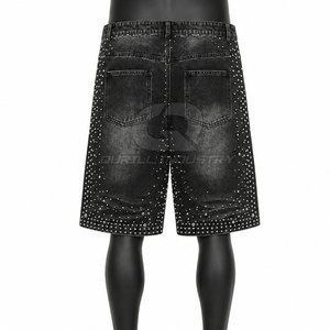 Shorts en coton extensible tricoté pour homme, coupe droite, décontracté, avec fermeture boutonnée et zippée, tissu durable pour l'été, les voyages, les week-ends et le quotidien - Product Image 2