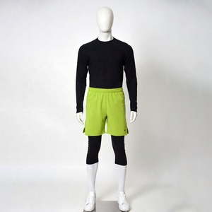 Best Selling Double <b>Layer</b> Men Awrah Covering Knee Length Gym Running Active Wear Compression Lining Shorts <b>Mid</b> Waist Shorts - Product Image 5