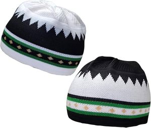 Vente en gros de chapeaux Kufi musulmans, bonnets islamiques confortables pour la prière, pour hommes, en coton velours - Product Image 5