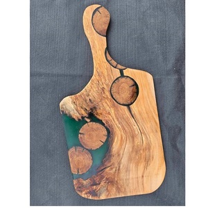Luxury Wooden Resin Cutting Board Food Vegetable Fruits Featuring Natural Wood Color Kitchen Tools Hotel <b>Tabletop</b> Decor Use - Product Image 1