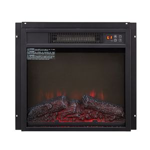 Cheminée électrique encastrable moderne en verre 1400W 120V avec télécommande, flamme réaliste ultra-mince, noire - Product Image 5