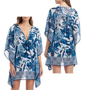 Robe de plage sexy grande taille 1 pièce imprimée 100% polyester mousseline pour femme - Product Image 3