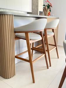 Mesa de Comedor Moderna de Madera de Teca con 8 Sillas de Estilo Escandinavo para Comedor de Villa y Hotel - Product Image 5