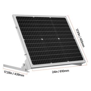 Caricabatterie Solare 50W 12V con Mantenitore di Carica, Controller MPPT Aggiornato, Pannello Solare Monocristallino Regolabile - Product Image 2