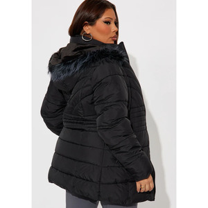 Chaqueta Acolchada de Invierno para Mujer, de Alta Calidad, Resistente al Viento, con Forro de Piel, Cierre de Cremallera, Cuello Alto y Mangas Abullonadas - Product Image 5