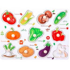 Wudly Kids Jigsaw Puzzle Entretenimiento Perilla de aprendizaje de madera Puzzle con pizarra blanca - Product Image 3