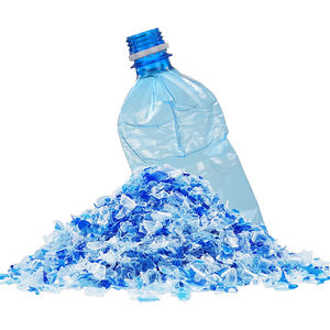 Flocons de PET 100 % recyclé de qualité export, faible teneur en PVC, faible humidité, qualité moulage par injection, transparent + bleu, pour emballage en fibres - Product Image 2