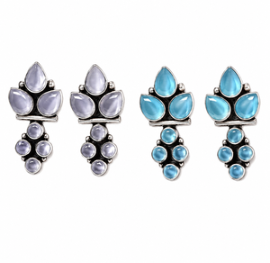 Latest Design Antique <b>Silver</b> Plated Stainless Steel Onyx Drop Earrings Trendy Women's Premium Quality Hot Selling Fast Shipping - Product Image 1