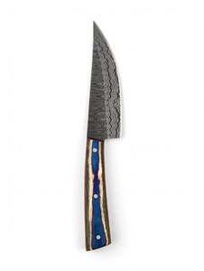 Handcrafted Damascus Steel Broad Utility Knife Multi Color Layered Wood Handle <b>Craft</b> <b>Tool</b> - Product Image 6