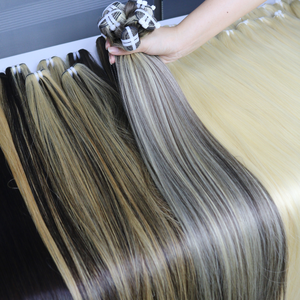 Extensions de cheveux humains vierges crus vietnamiens en vrac de vente chaude couleur claire naturelle Super droite Double noyée - Product Image 3