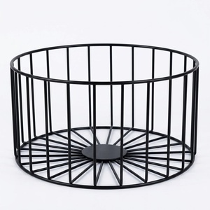 Best Quality Matte Black Metal Wire Fruit Bowl <b>Large</b> Decorative Geometric Fruit <b>Basket</b> For Kitchen <b>Storage</b> Iron Holder - Product Image 5