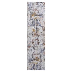 PAYAS Collection 2X8 Abstract <b>Runner</b> <b>Rug</b> in Ivory/Blue Elegant and Stylish - Product Image 2