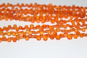 A la venta, cuentas facetadas en forma de pera de cornalina, corte lateral Briolette, venta al por mayor, cuentas de piedra, pera Briolette de cornalina - Product Image 2