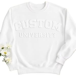 Sweat-shirt unisexe personnalisé de qualité supérieure, respirant, avec impression en relief, cadeau idéal pour les hommes et les femmes - Product Image 4