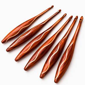 Multi Size Wooden <b>Crochet</b> <b>Hook</b> Set With Smooth Finish And Durable Build For Various <b>Crochet</b> Craft Projects - Product Image 1