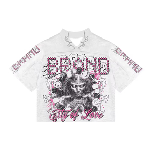 Camiseta de Fútbol Retro Rosa Personalizada, Estilo Deportivo Urbano, con Estampado por Sublimación, Logotipo y Patrón, Corte Holgado y Recortado, Malla Transpirable - Product Image 3