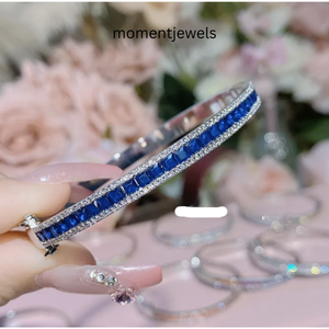Rainbow <b>Crystal</b> Bangle Clear Rhinestone <b>Bracelet</b> Elastic Bangle Fashion Jewelry Gift - Product Image 4