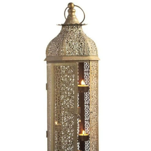 Farol Decorativo de Metal para Velas, Resistente al Calor, Colgante, para Interiores/Exteriores, Estilo Rústico, Personalizable, Decoración del Hogar - Product Image 1