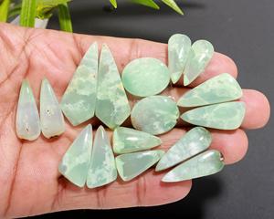 8 paires de pierres précieuses en chrysoprase verte naturelle, 165 carats, pour la fabrication de bijoux, 34x14, 19x19mm # 20001 - Product Image 4