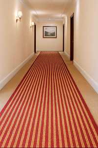 PVC Eco-Friendly Handmade <b>Rug</b> with Striped Pattern and Latex Backing for Home & Hotel Flooring - Product Image 2