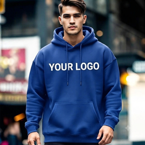 Sweat-shirts à capuche tendance pour hommes, style streetwear, en coton épais et délavé, respirants, grandes tailles, vente en gros - Product Image 4
