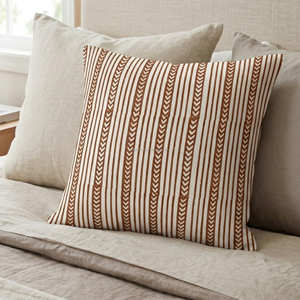 Funda de Almohada Decorativa a Rayas, Cuadrada, de Algodón, Diseño Minimalista, Lavable, de Diseñador, Color Sólido, Estampada - Product Image 4