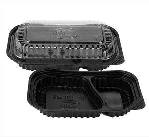 Factory <b>Cheap</b> Price 1-2 Compartments Disposable Plastic Food Container with Lid Black Color Take Away New Product Ideas 2026 - Product Image 1