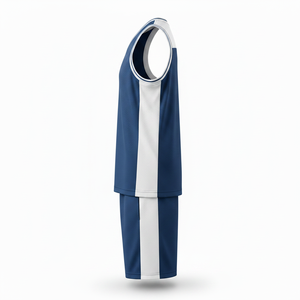 Ensembles de maillots de basket-ball pour hommes avec logo personnalisé, vente en gros, haute qualité, tissu en maille antibactérien 100% polyester, sans manches, coupe régulière - Product Image 3