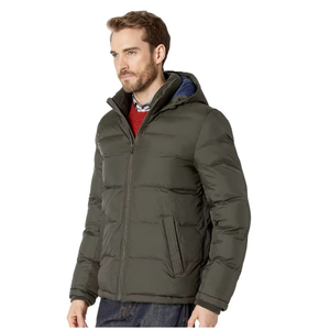 Premium Men's Hooded Collar Puffer Jacket Packable Coat for Winter High Quality Windproof Breathable Daily Men's Travel Jacket - Product Image 2