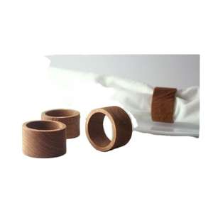 Porte-serviettes en bois de manguier de qualité supérieure avec anneau rond fait main style bambou brun foncé à prix d'exportation - Product Image 3