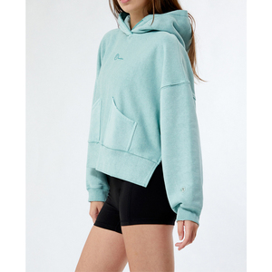 Sweat à capuche oversize en polaire sherpa pour femme avec fermeture éclair, personnalisable, respirant, 100 % polyester pour l'hiver - Product Image 2