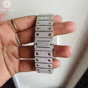 Charm Jewells Luxury Men's Square Dial Analog Quartz Movement Sapphire Crystal Hollow Out Design Folding Clasp - Product Image 2